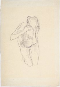 老婆は少し右にひざまずく 作： Gustav Klimt